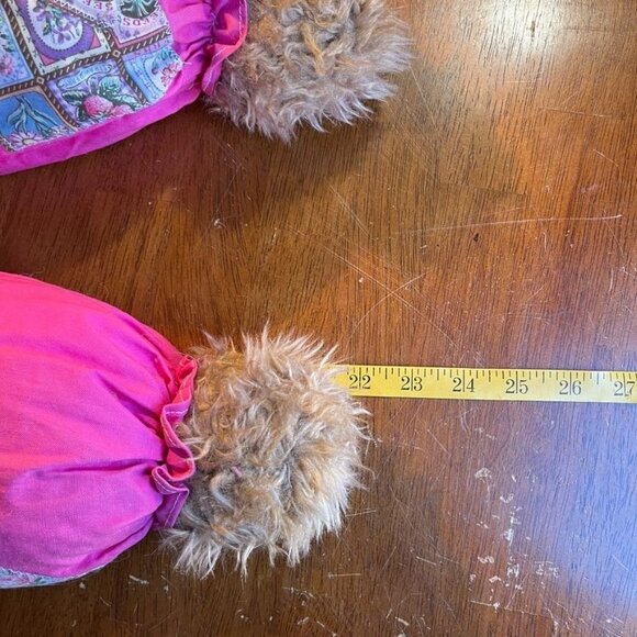 '97 Joelson Floppy Teddy Bear 22" Cottage Patchwork Country Kawaii Y2K 90s 00s - Picture 12 of 13